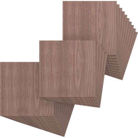Ekena Millwork 15 3/4W x 15 3/4H x 3/8T Wood Hobby Boards, Walnut, 25PK HBW16X16X375DWA